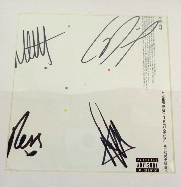 SIGNED/AUTOGRAPHED THE 1975 A BRIEF INQUIRY INTO ONLINE RELATIONSHIPS FRAMED CD 