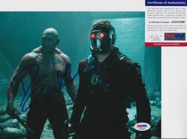 Dave Bautista Guardians Of The Galaxy Signed Autograph 8x10 Photo With PSA/DNA COA #2