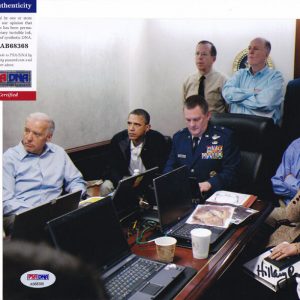 Hillary Clinton Signed Autograph Bin Laden War Situation Room Photo With PSA/DNA COA
