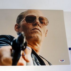 Johnny Depp Pirates Black Mass Signed Autograph 11x14 Photo With PSA/DNA COA