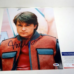 Michael J Fox Back To The Future Signed Autograph 11x14 Photo With PSA/DNA COA #4