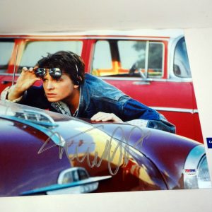 Michael J Fox Back To The Future Signed Autograph 11x14 Photo With PSA/DNA COA #3
