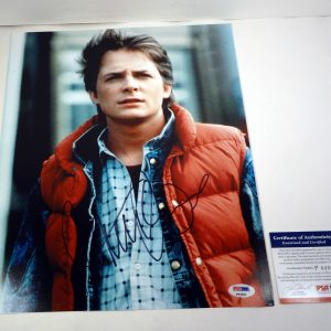 Michael J Fox Back To The Future Signed Autograph 11x14 Photo With PSA/DNA COA #1