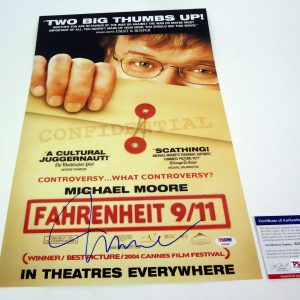Michael Moore Signed Autograph Fahrenheit 911 Movie Poster With PSA/DNA COA