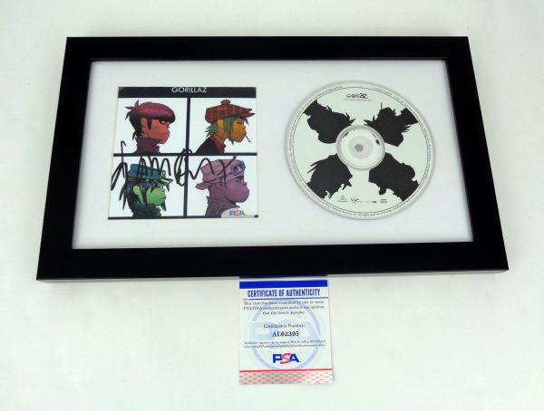 Damon Albarn Gorillaz Signed Autograph Demon Days CD Framed With PSA/DNA COA
