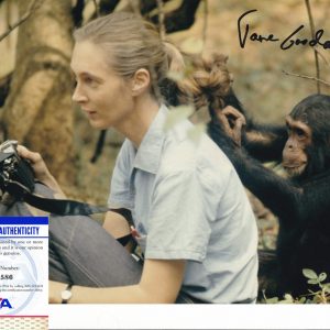 Jane Goodall Chimpanzees Peace Signed Autograph 8x10 Photo With PSA/DNA COA #1