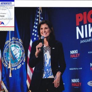 Nikki Haley For President 2024 Signed Autograph 8x10 Photo With PSA/DNA COA #3