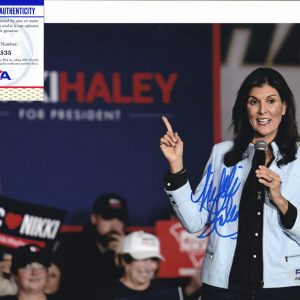 Nikki Haley For President 2024 Signed Autograph 8x10 Photo With PSA/DNA COA #5
