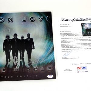Jon Bon Jovi Complete Band Signed Autograph Tour Program With PSA/DNA COA