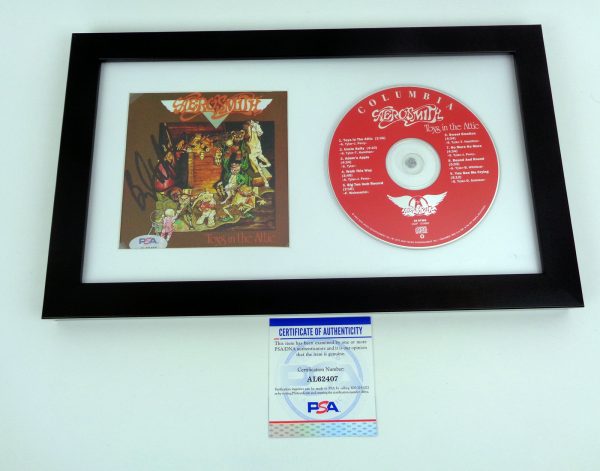 Brad Whitford Aerosmith Signed Autograph Toys In The Attic CD Framed With PSA/DNA COA