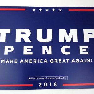 Donald Trump For President Make America Great Again 2016 Sign Poster Blue