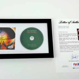Cage The Elephant Entire Band Signed Autograph Neon Pill CD Framed With PSA/DNA COA