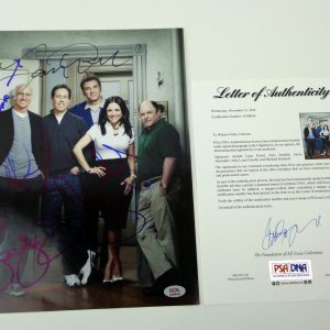 Seinfeld Full Cast W/ Larry David Jerry Seinfeld Signed Autograph 11x14 Photo With PSA/DNA COA