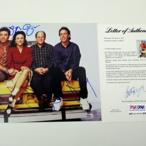 Seinfeld Full Cast Jerry Seinfeld Michael Richards Signed Autograph Photo With PSA/DNA COA B