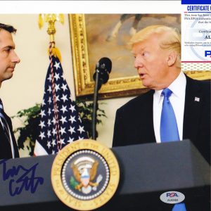 Tom Cotton W/ President Donald Trump Signed Autograph 8x10 Photo With PSA/DNA COA