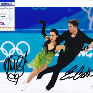 Madison Chock & Evan Bates USA 2022 Olympics Signed Autograph 8x10 Photo With PSA/DNA COA E