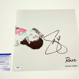 Selena Gomez Rare Signed Autograph Record Cover Lithograph With PSA/DNA COA B