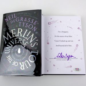 Neil deGrasse Tyson Signed Merlin's Tour Of The Universe Book With PSA/DNA COA A