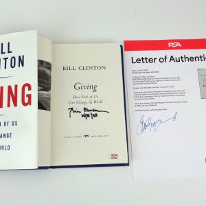 President Bill Clinton Signed Autograph Giving 1st Edition Book With PSA/DNA COA