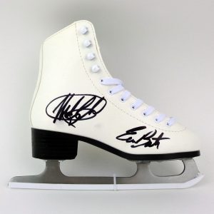 Madison Chock & Evan Bates US 2026 Olympics Signed Autograph Figure Skate With PSA/DNA COA