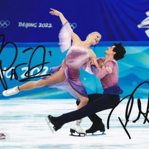 Piper Gilles & Paul Poirier Skating 2026 Olympics Signed 8x10 Photo With PSA/DNA COA C