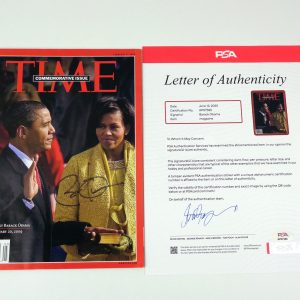 President Barack Obama Signed Autograph Inauguration Time Magazine With PSA/DNA COA