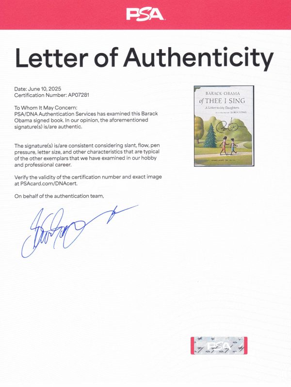 President Barack Obama Signed Autograph Of Thee I Sing Children's Book With PSA/DNA COA - Image 3