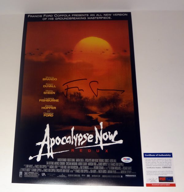 Francis Ford Coppola Director Signed Autograph Apocalypse Now Movie Poster With PSA/DNA COA