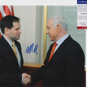 Marco Rubio Secretary of State Bibi Signed Autograph 8x10 Photo With PSA/DNA COA #4