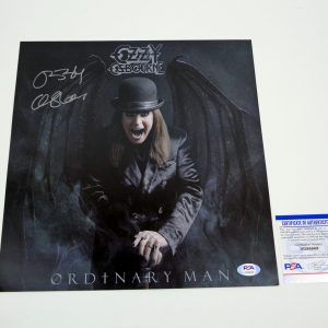 Ozzy Osbourne Black Sabbath Signed Autograph Record Insert Poster With PSA/DNA COA