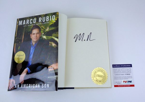 Marco Rubio Signed Autograph An American Son 1st Edition Limited Edition Book With PSA/DNA COA B