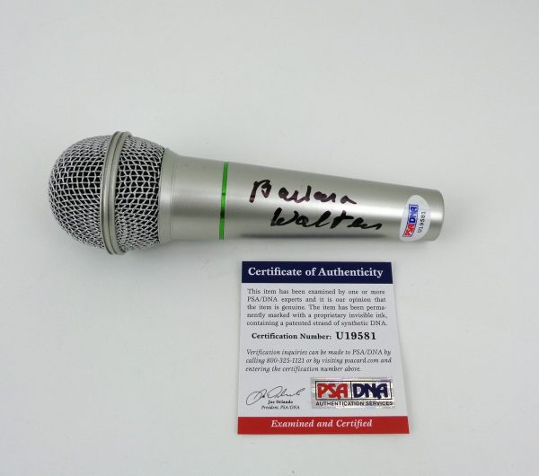 Barbara Walters The View 2020 Reporter Signed Autograph Microphone With PSA/DNA COA