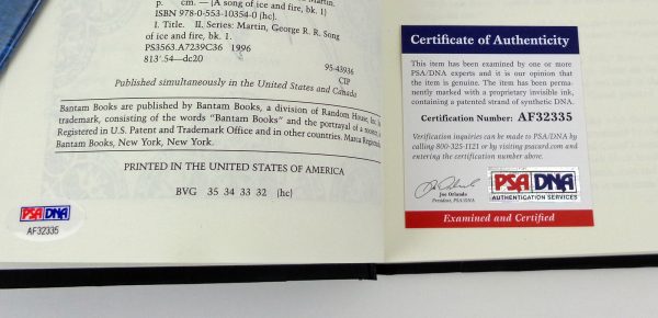 George RR Martin Signed Autograph A Game of Thrones Hardcover Book With PSA/DNA COA B - Image 2