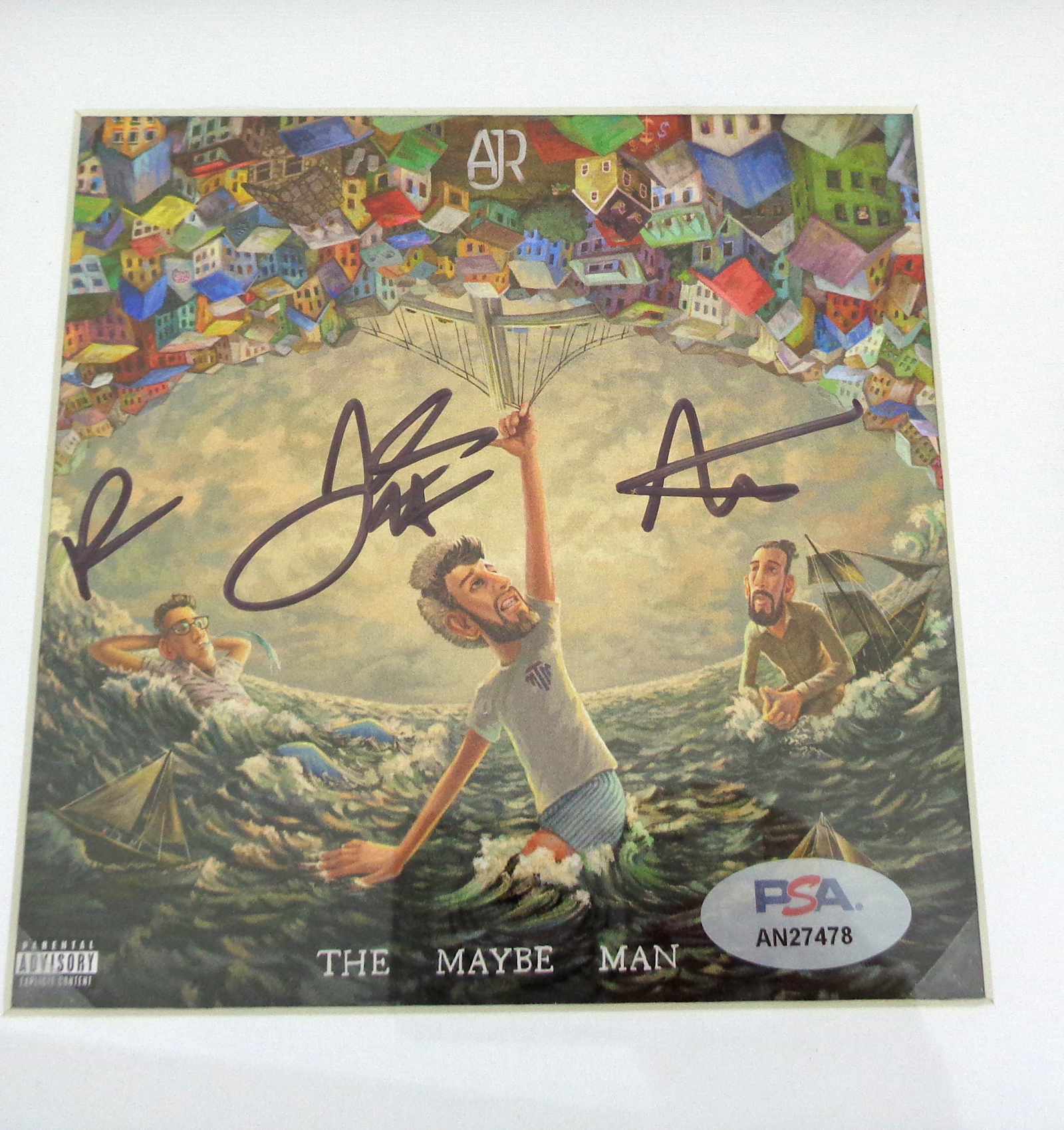 AJR Entire Band Signed Autograph The Maybe Man CD Framed With PSA/DNA COA C - Image 2
