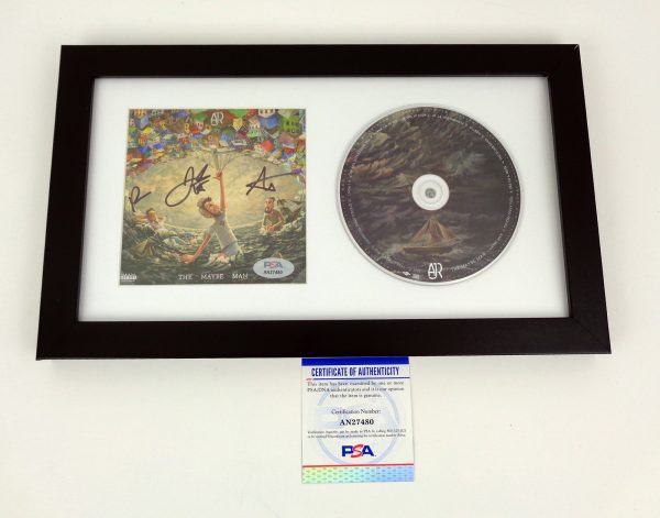 AJR Entire Band Signed Autograph The Maybe Man CD Framed With PSA/DNA COA C