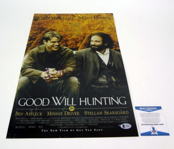 Matt Damon Signed Autograph Good Will Hunting Movie Poster With Beckett BAS COA