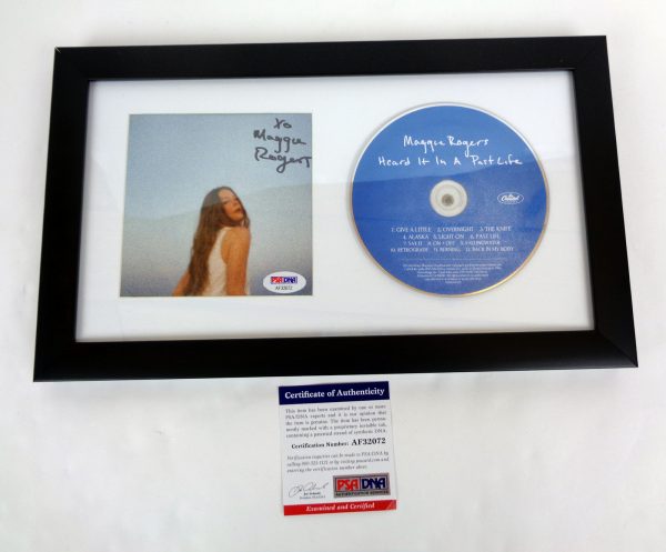 Maggie Rogers Signed Autograph Heard It In A Past Life CD Framed With PSA/DNA COA C
