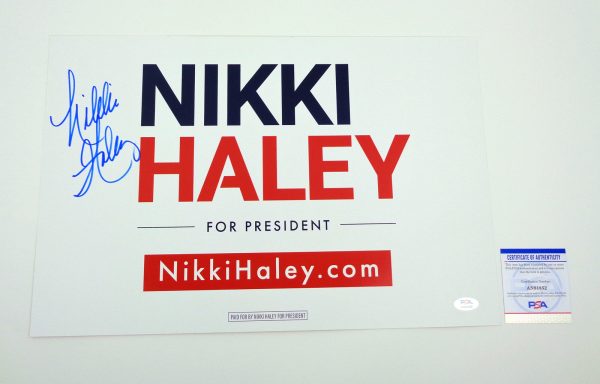 Nikki Haley For President 2024 Signed Autograph Official Sign Poster PSA/DNA COA