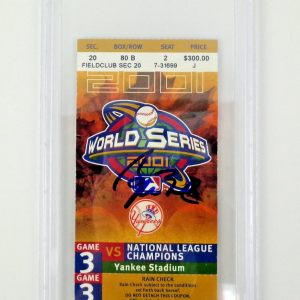 President George W Bush Signed Autograph 2001 World Series First Pitch Ticket With PSA/DNA COA
