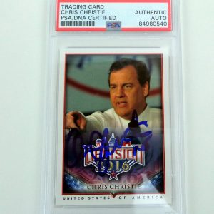Chris Christie 2024 Signed Auto Decision 2016 Rookie Card RC With PSA/DNA COA