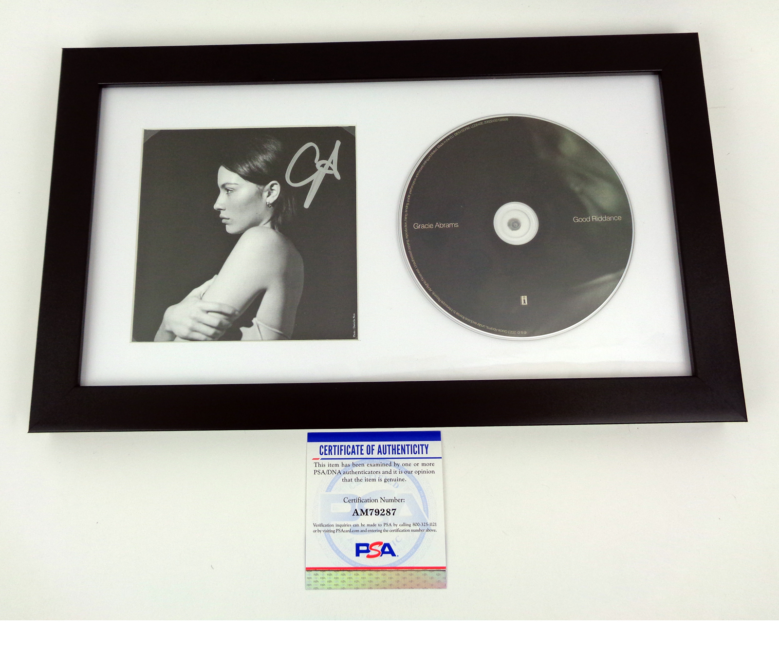 Gracie Abrams Signed Autograph Good Riddance CD Framed With PSA/DNA COA C