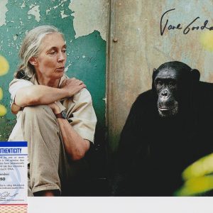 Jane Goodall Chimpanzees Animal Rights Peace Signed Autograph 8x10 Photo With PSA/DNA COA B