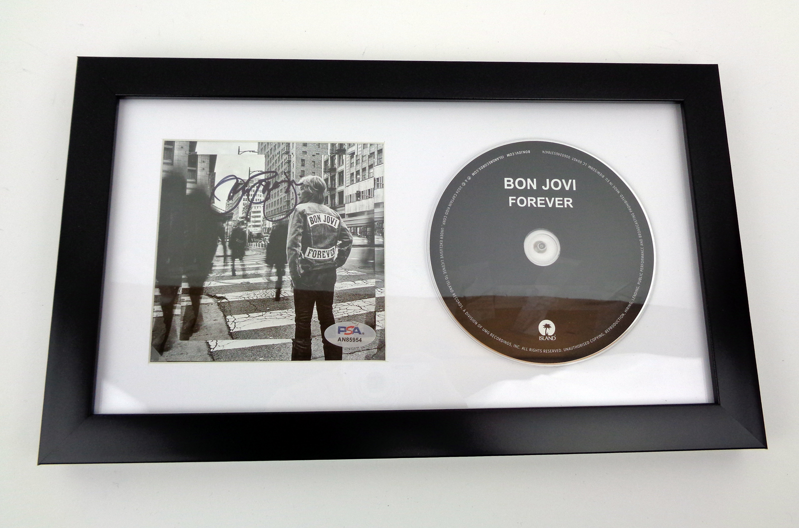 Jon Bon Jovi Signed Autograph Forever CD Framed With PSA/DNA COA B