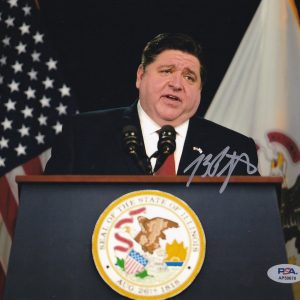 JB Pritzker Governor For President 2028 Signed Autograph 8x10 Photo With PSA/DNA COA C