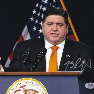 JB Pritzker Governor For President 2028 Signed Autograph 8x10 Photo With PSA/DNA COA D