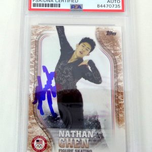 Nathan Chen 2018 Topps Olympics Signed Autograph Auto Rookie RC Card With PSA/DNA COA