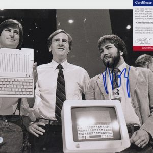 Steve Wozniak Apple Computers Signed Autograph 8x10 Photo W/ Steve Jobs With PSA/DNA COA #3