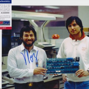 Steve Wozniak Apple Computers Signed Autograph 8x10 Photo W/ Steve Jobs With PSA/DNA COA #2