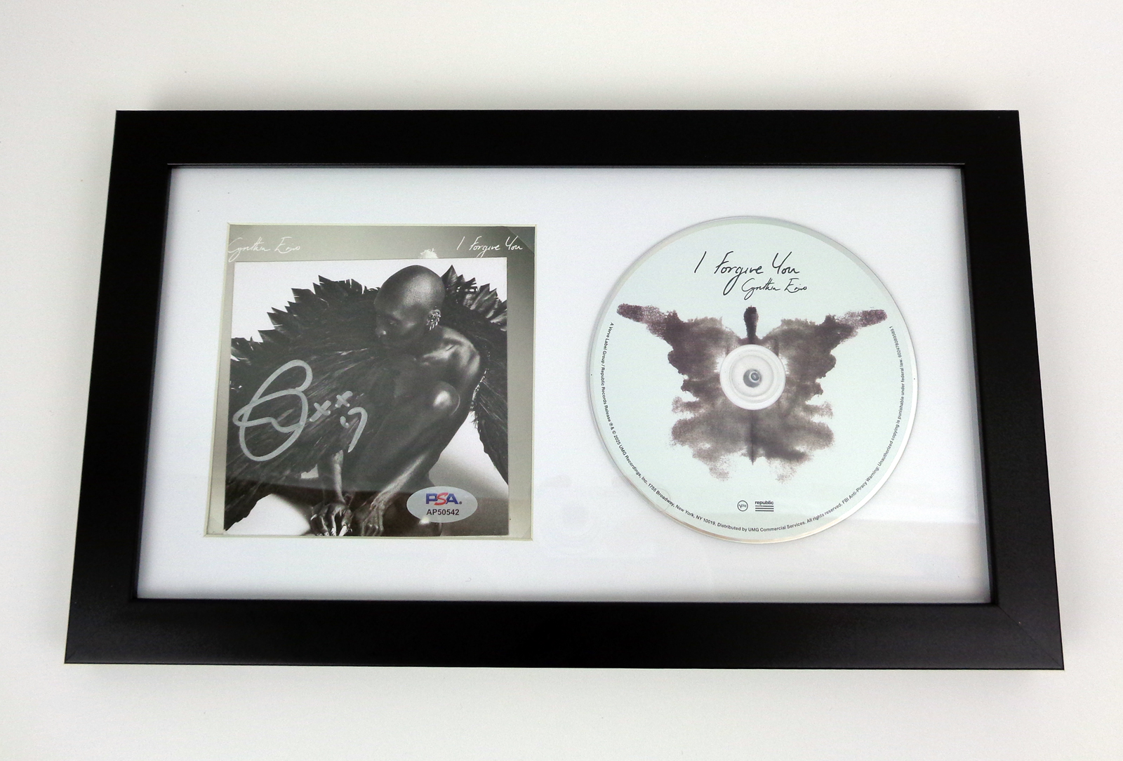 Cynthia Erivo Wicked Elphaba Signed Autograph I Forgive You CD Framed With PSA/DNA COA B