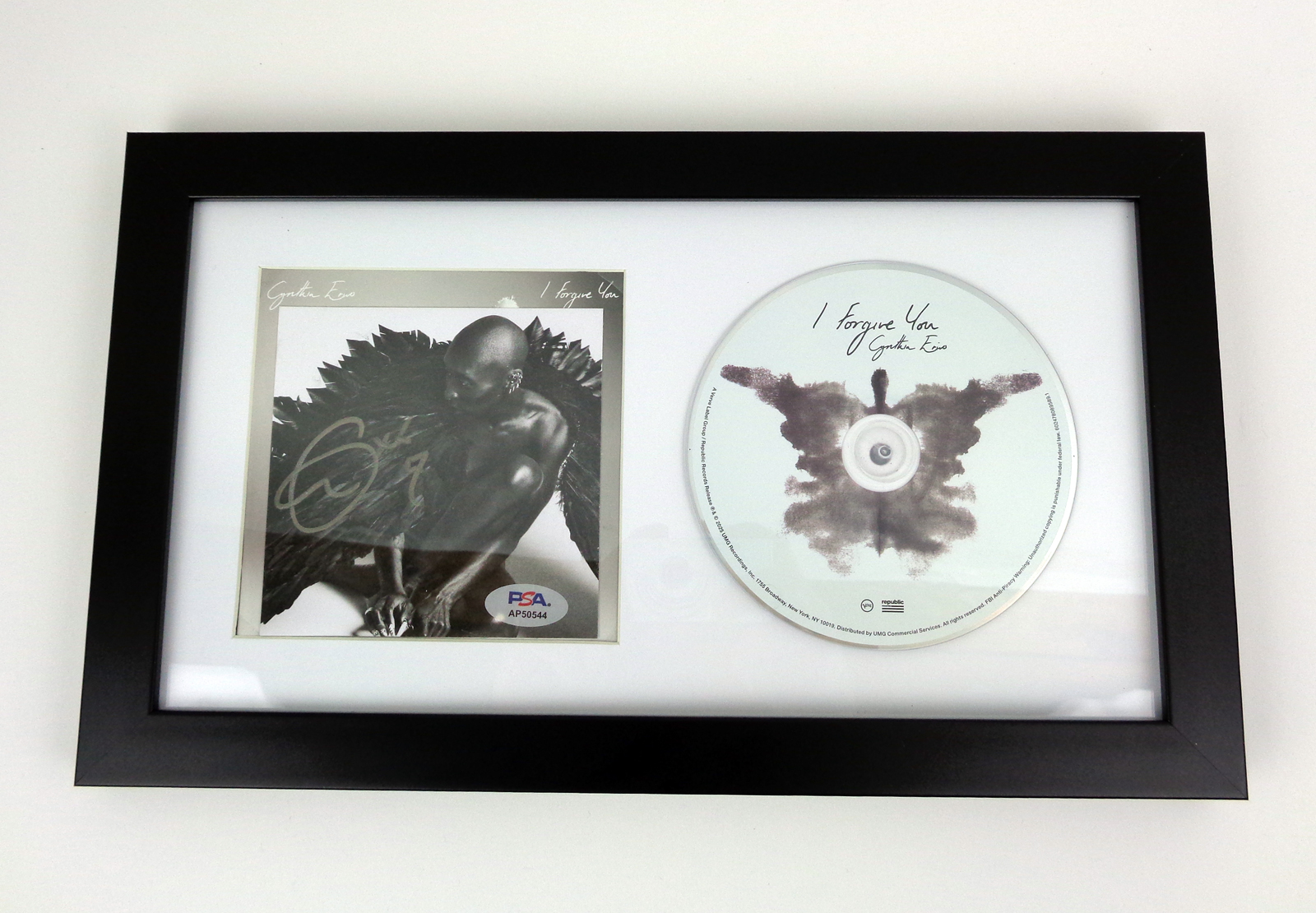 Cynthia Erivo Wicked Elphaba Signed Autograph I Forgive You CD Framed With PSA/DNA COA A